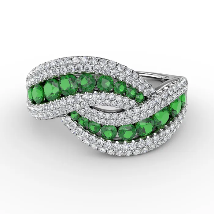Fana Rings Emerald Diamond Ring