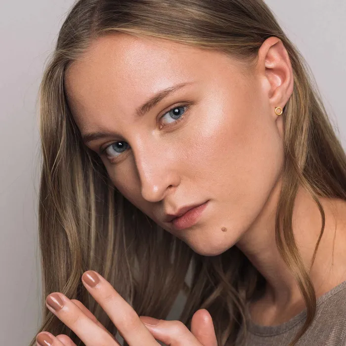 fejn KS Earrings satin circle stud