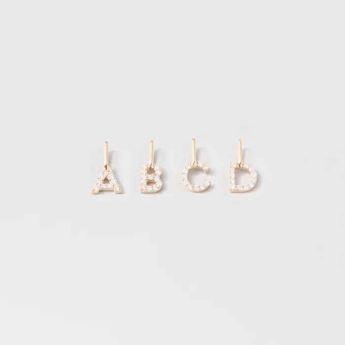 fejn PWD Necklaces diamond letter necklace charm solid gold
