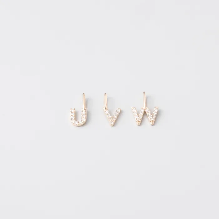fejn PWD Necklaces diamond letter necklace charm solid gold