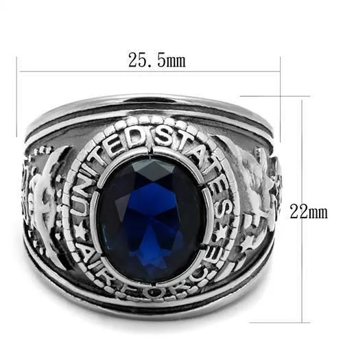 Green CJ7873OS Wholesale Stainless Steel United States Air Force Sapphire Ring Rings Green CJ7873OS Wholesale Stainless Steel United States Air Force Sapphire Ring Rings