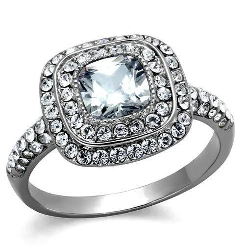 Green CJE2114 Halo CZ Engagement Ring Rings