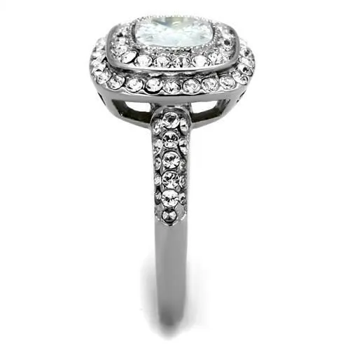 Green CJE2114 Halo CZ Engagement Ring Rings