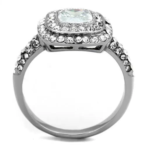 Green CJE2114 Halo CZ Engagement Ring Rings