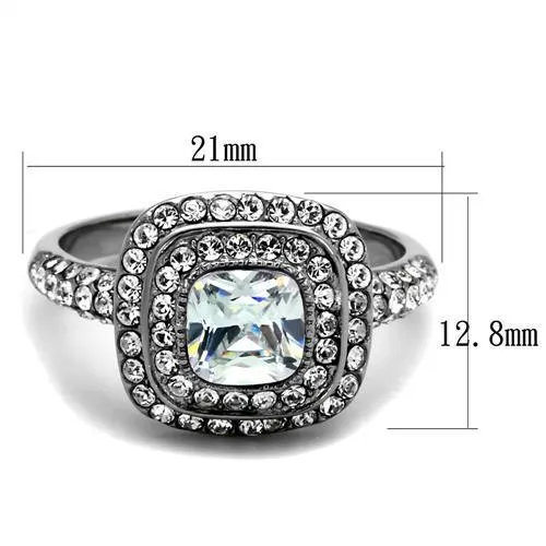 Green CJE2114 Halo CZ Engagement Ring Rings