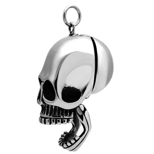 Green Necklaces CJG2231 Wholesale Stainless Steel Skull Pendant