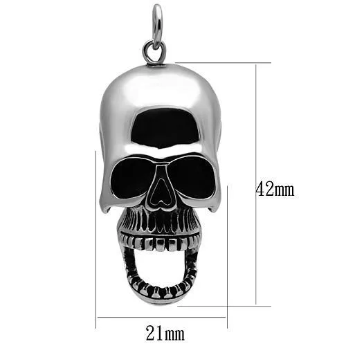 Green Necklaces CJG2231 Wholesale Stainless Steel Skull Pendant