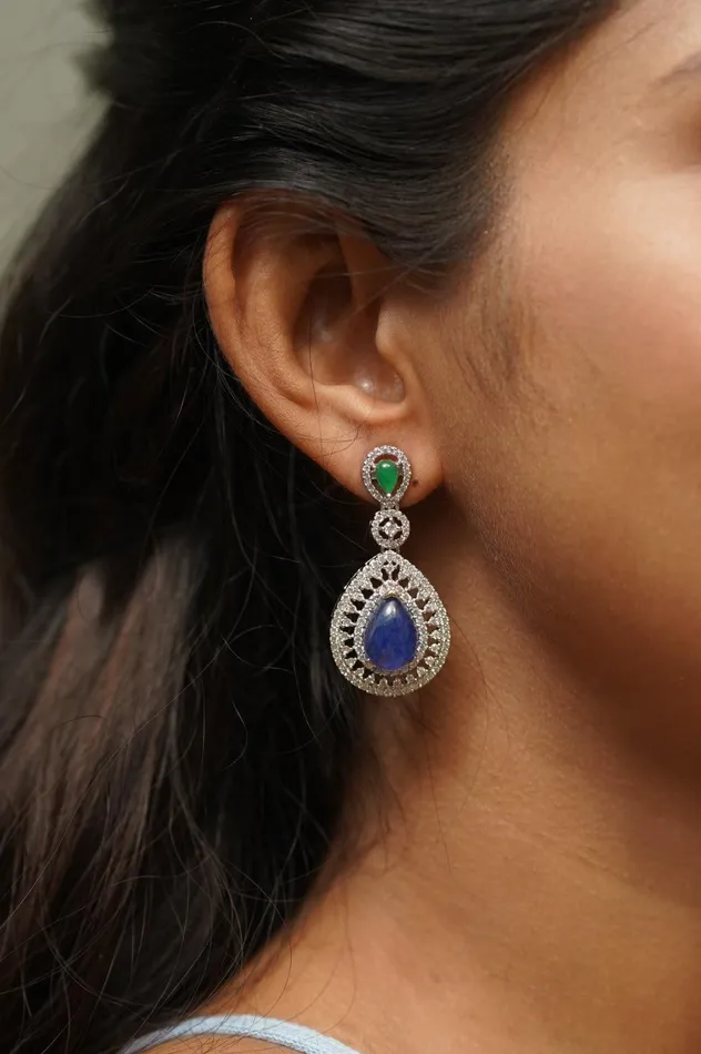 Isla Long Diamond Earrings attrangi Earrings