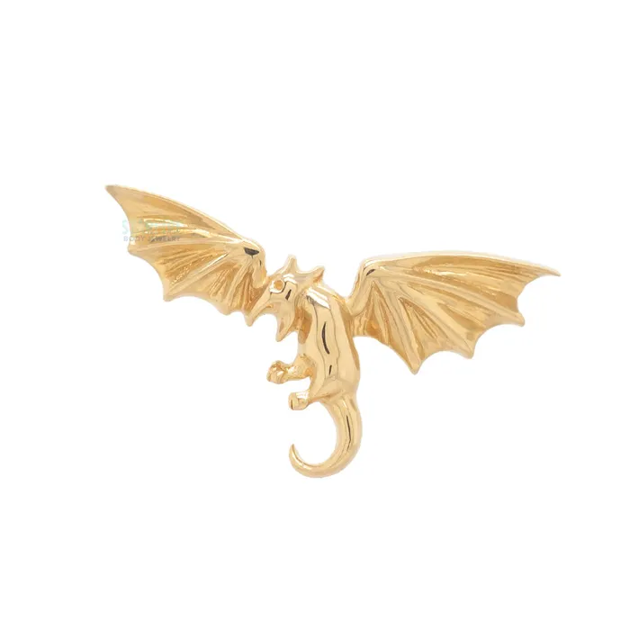 Junipurr Jewelry threadless Dungeons and End in Gold Earrings