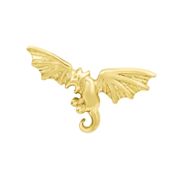 Junipurr Jewelry threadless Dungeons and End in Gold Earrings