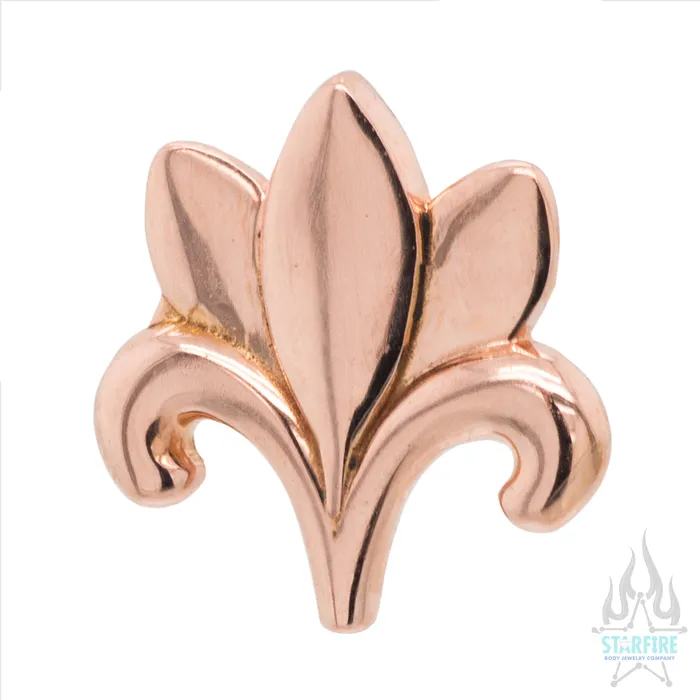 LeRoi Earrings threadless Floral Pin in Gold