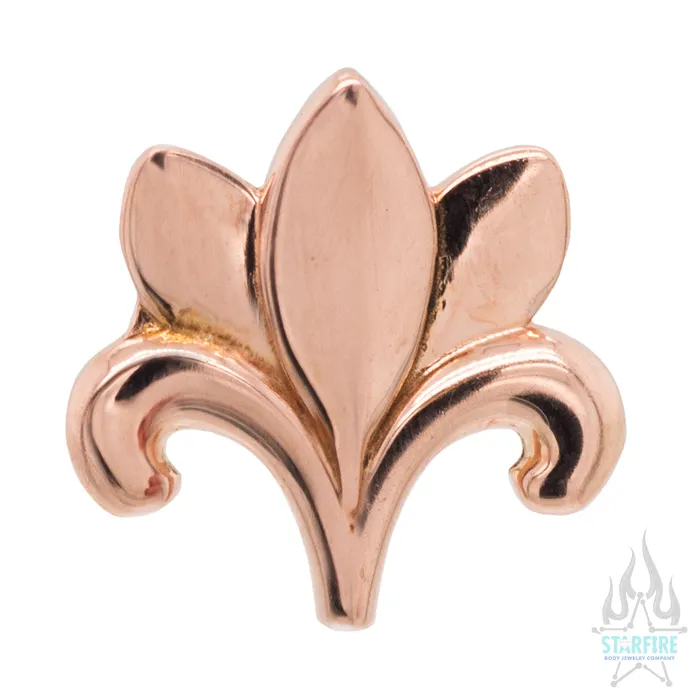 LeRoi Earrings threadless Floral Pin in Gold