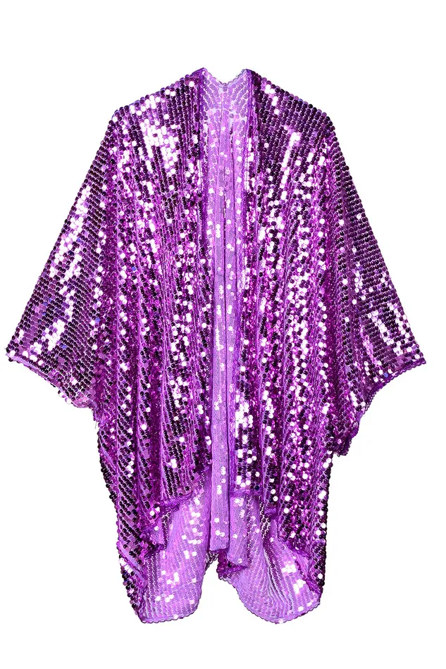 lumishopusa Sequin Kimono Fuchsia Earrings