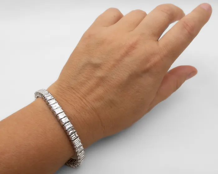Midcentury Baguette Diamond Tennis Bracelet Isadoras C Bracelets