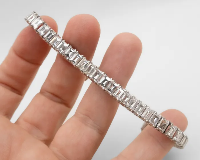 Midcentury Baguette Diamond Tennis Bracelet Isadoras C Bracelets