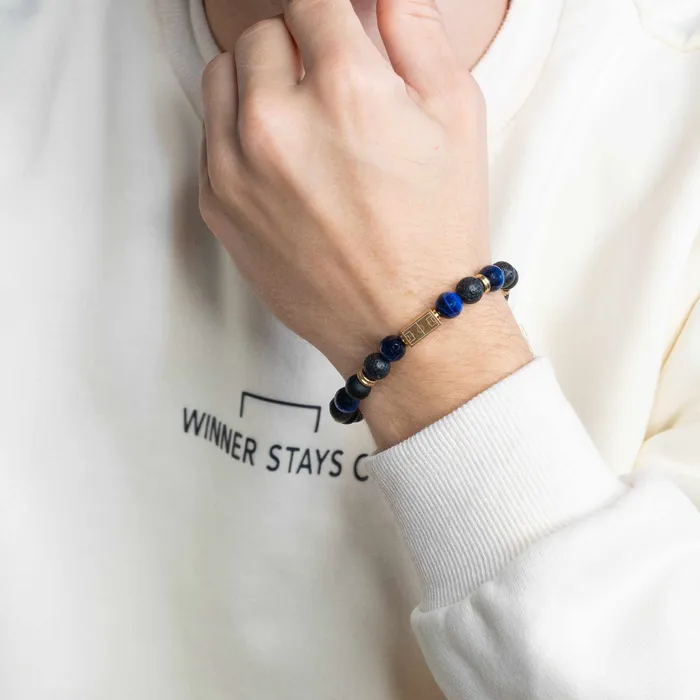 MoreThan90 Bracelets BLACK AND BLUE BRACELET