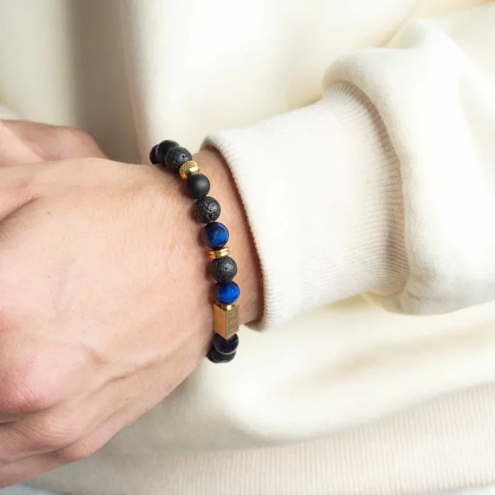 MoreThan90 Bracelets BLACK AND BLUE BRACELET