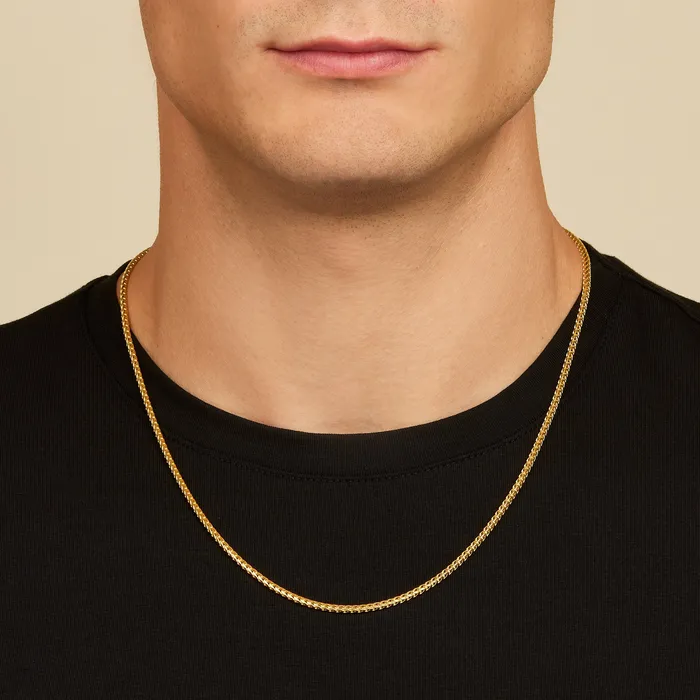 Necklaces 14k Gold Franco Chain 2mm Solid Gold