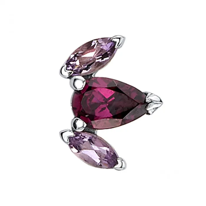 Necklaces Alana Threaded End in Gold with Light Amethyst Rhodolite Body Vision BVLA