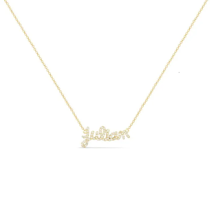 Necklaces Alexis Jae Diamond Script Name Necklace