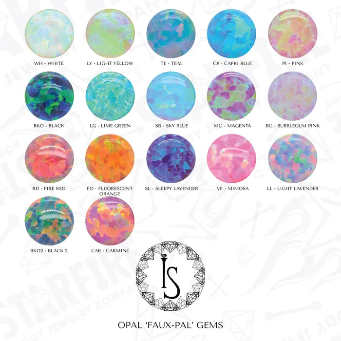 Necklaces Industrial Strength IS Odyssey Clicker 8 with 5 Graduated Opals 12 ga 516 post longer