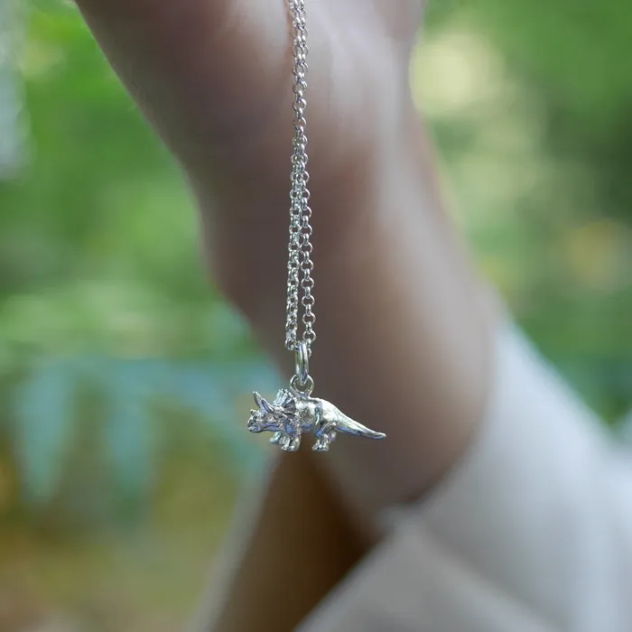 Necklaces Lily Charmed Triceratops Dinosaur Necklace
