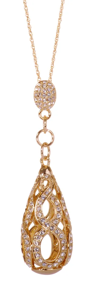 Necklaces Red N7147 18K Gold Swarovski Elements Drop Pendant Necklace