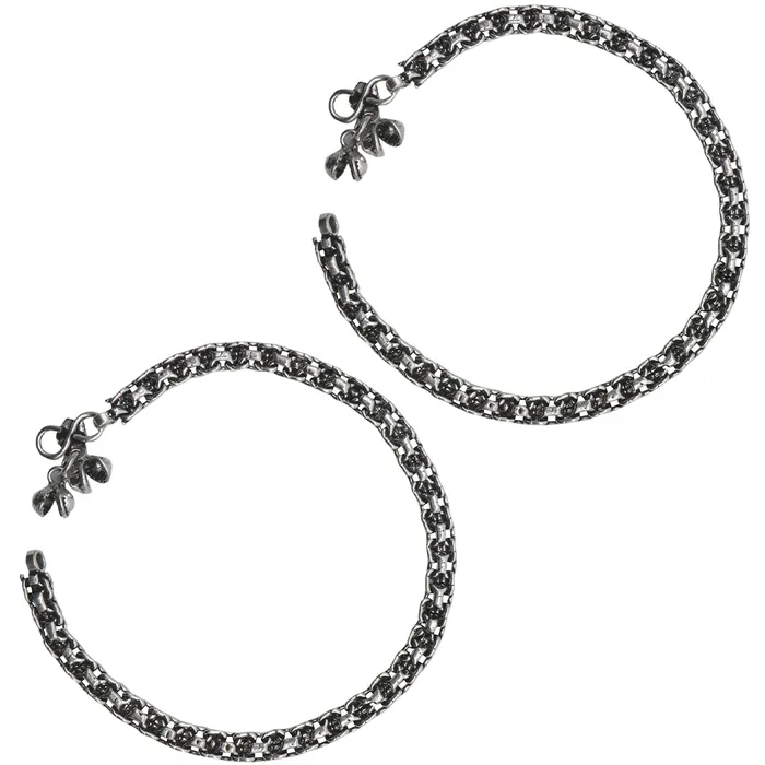 Necklaces Teejh Teejh Rukmini Set of Anklet and 3 Toe Rings Necklaces Teejh Teejh Rukmini Set of Anklet and 3 Toe Rings