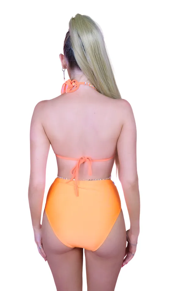 Orange Sunset Rhinestone Set THE LUMI SHOP Earrings