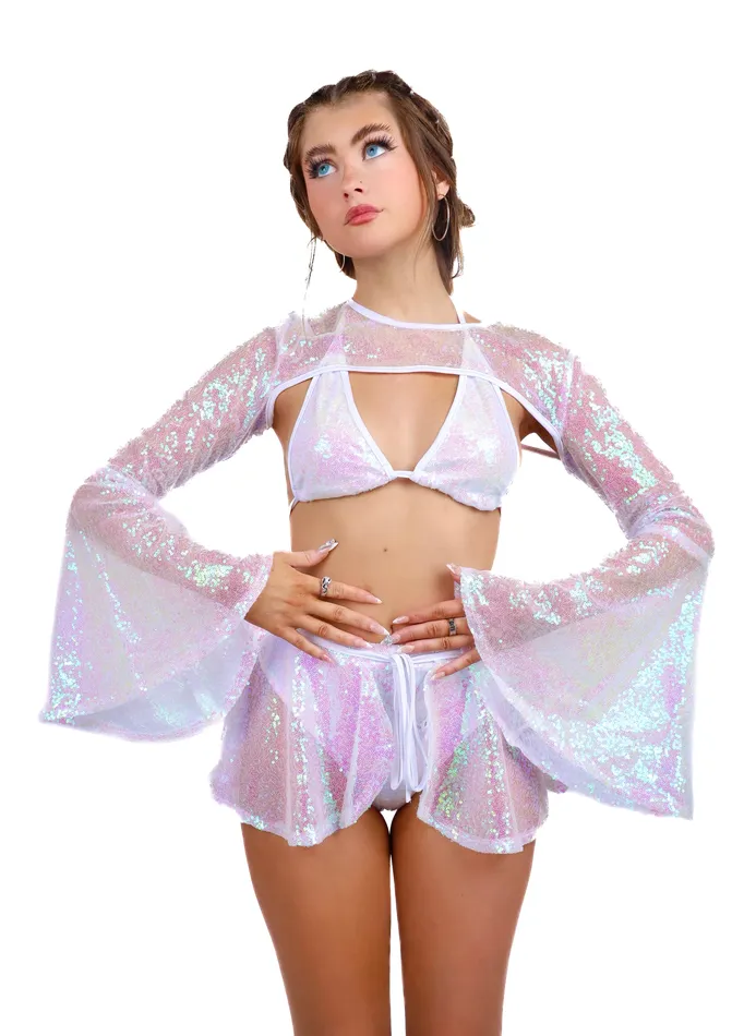 Pink Iridescence Goddess Arm Sleeves THE LUMI SHOP Earrings