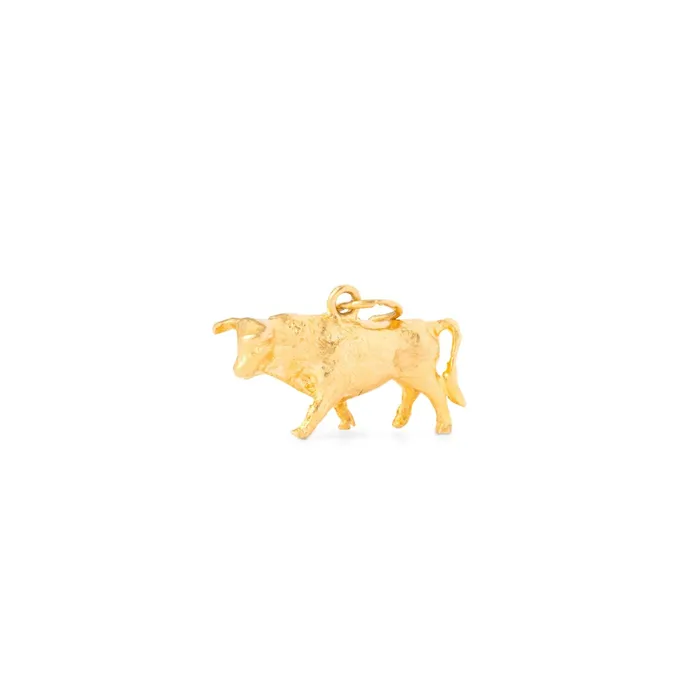 PreStyled Sets Vintage Taurus Bull 18K Gold Zodiac Charm