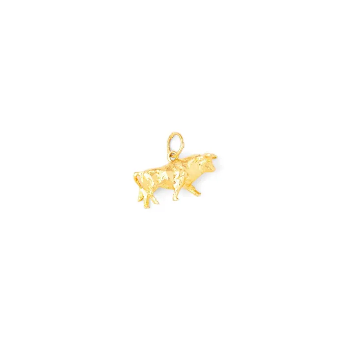 PreStyled Sets Vintage Taurus Bull 18K Gold Zodiac Charm