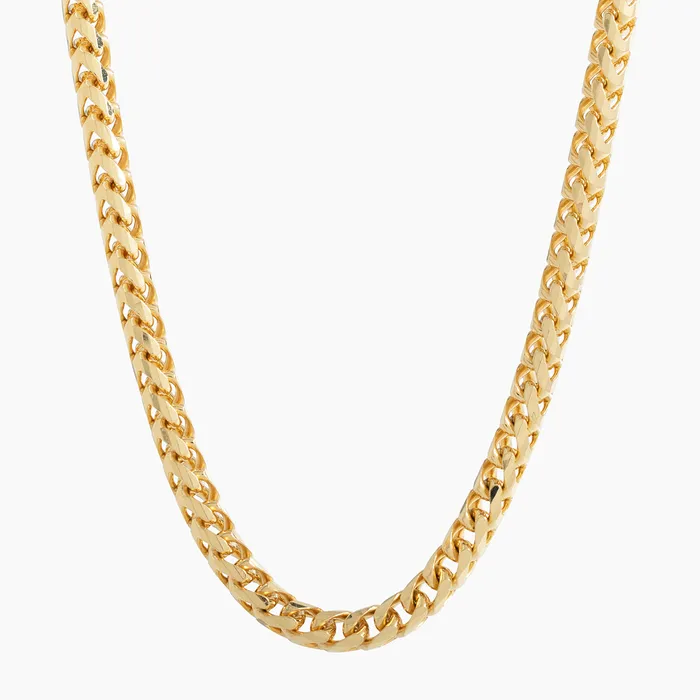 Proclamation Jewelry Earrings 4mm Diamond Cut Franco Chain 18k Yellow Gold
