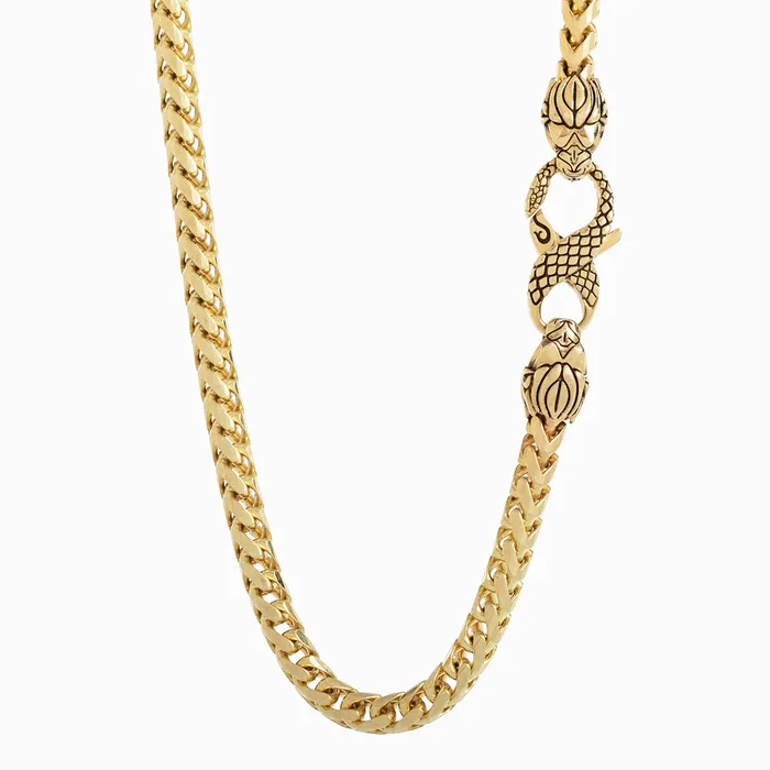 Proclamation Jewelry Earrings 4mm Diamond Cut Franco Chain 18k Yellow Gold