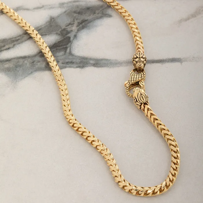 Proclamation Jewelry Earrings 4mm Diamond Cut Franco Chain 18k Yellow Gold