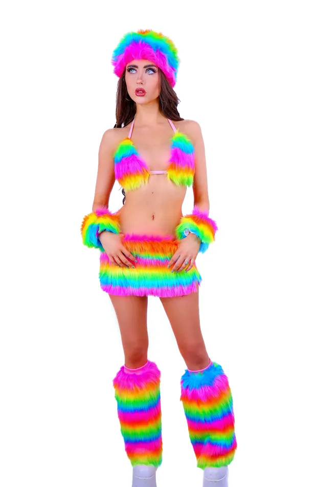 Rainbow Dream Fuzzy Leg Warmers THE LUMI SHOP Necklaces