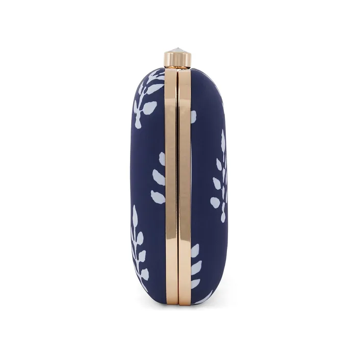Rings Blue O Clock Stone and Print Clutch Teejh Rings Blue O Clock Stone and Print Clutch Teejh
