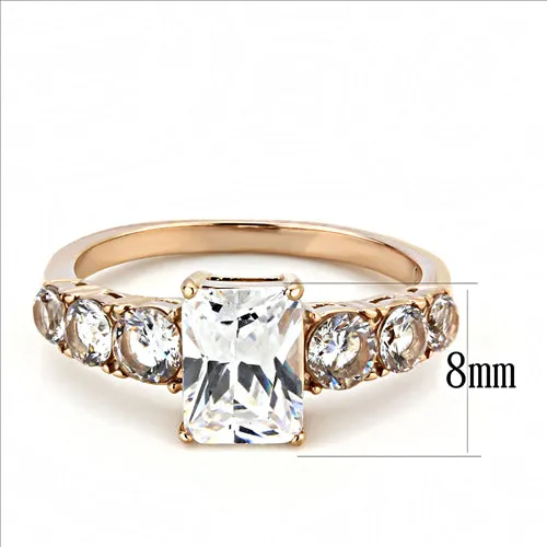 Rings Green CJE3517 Wholesale Women Stainless Steel IP Rose Gold Ion Plating AAA Grade CZ Clear Ring Rings Green CJE3517 Wholesale Women Stainless Steel IP Rose Gold Ion Plating AAA Grade CZ Clear Ring