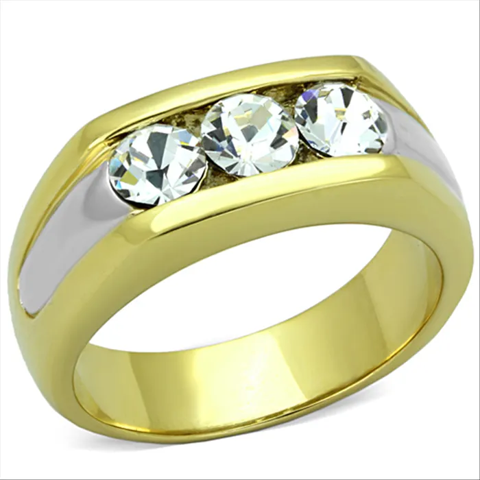 Rings Green CJG2177 Stainless Steel Top Grade Crystal Ring