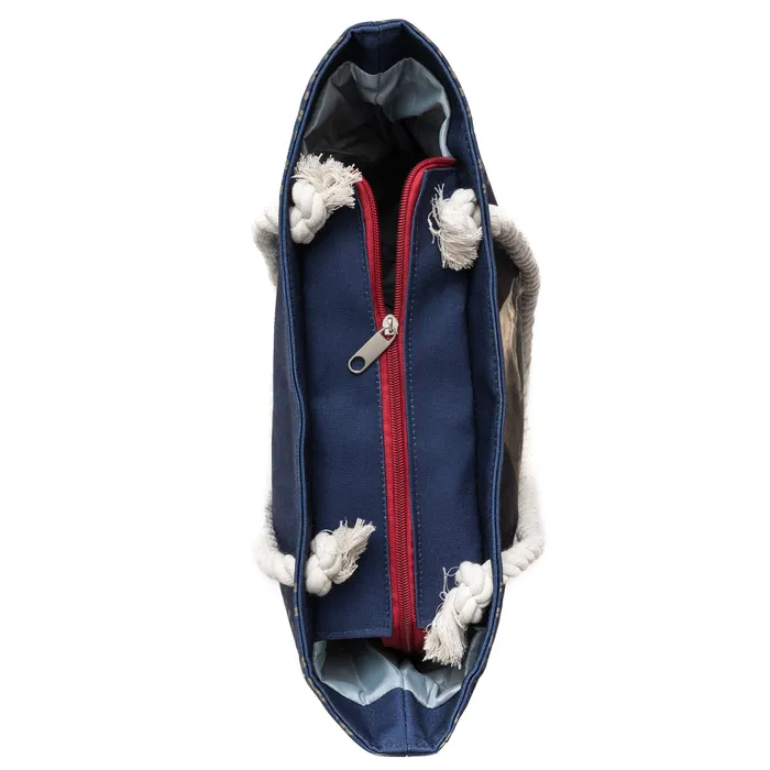 Rings Skullistic Rose Skull Navy Shoulder Beach Bag