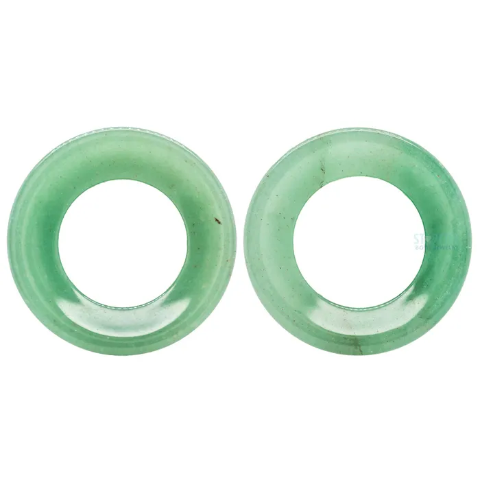 Rings Stone Eyelets Green Aventurine Diablo Organics