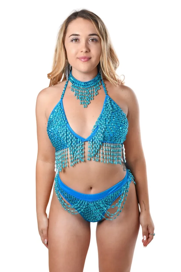Rings THE LUMi SHOP Hand Stitched Sequin Set Pixie Blue