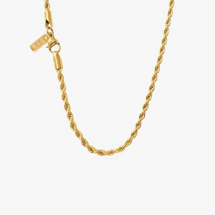 ROPE CHAIN 3 MM GOLD More Than 90 Necklaces
