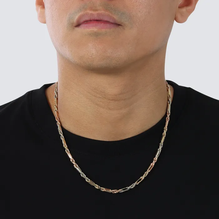 Saints G 45MM Milano Chain TriColor Necklaces Saints G 45MM Milano Chain TriColor Necklaces