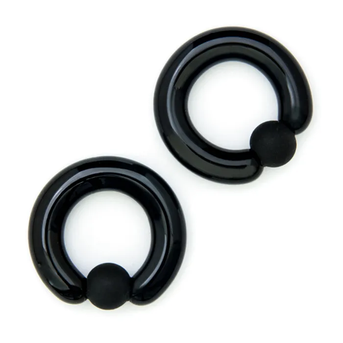 Simple Glass Captive Bead Ring CBR Gorilla Glass Rings