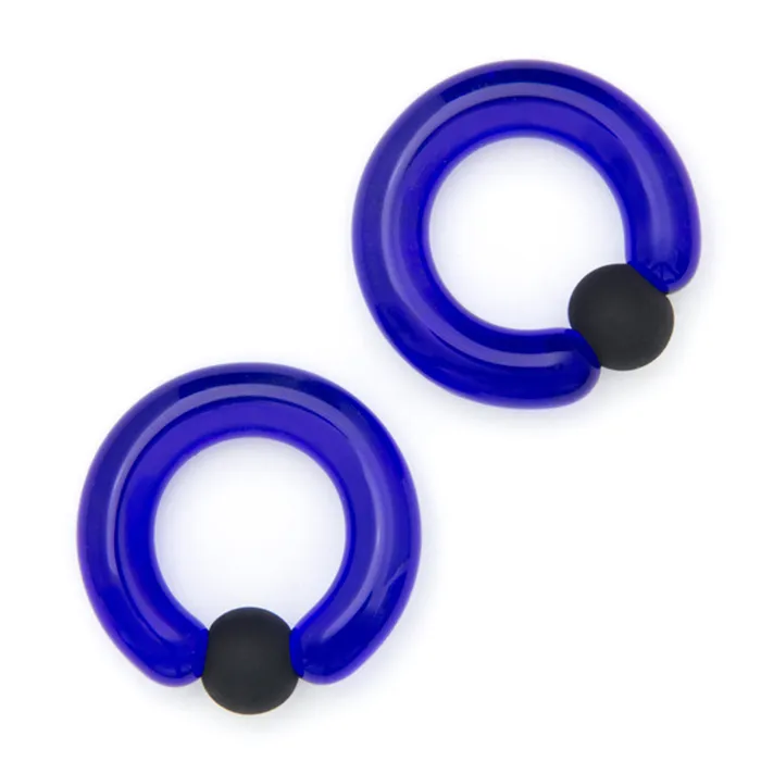 Simple Glass Captive Bead Ring CBR Gorilla Glass Rings