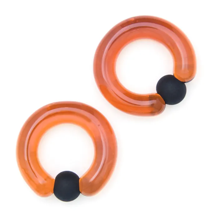 Simple Glass Captive Bead Ring CBR Gorilla Glass Rings