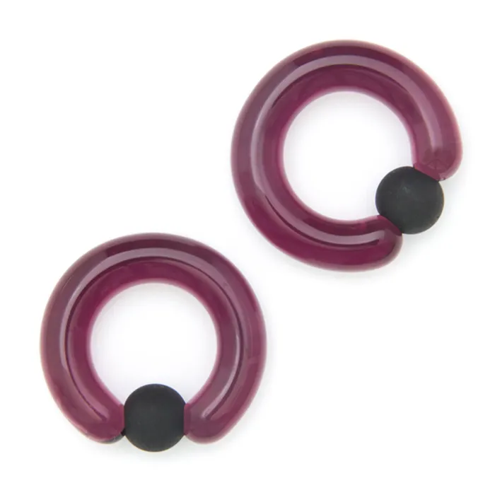 Simple Glass Captive Bead Ring CBR Gorilla Glass Rings