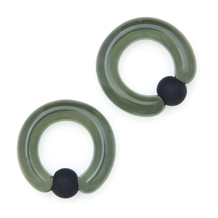 Simple Glass Captive Bead Ring CBR Gorilla Glass Rings