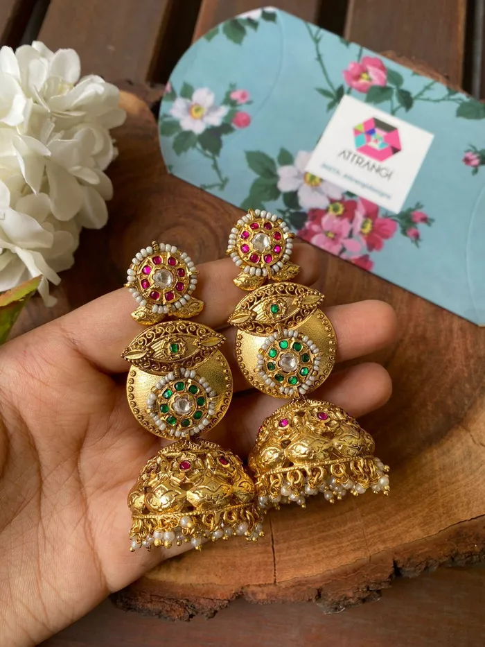 Sone Pe Suhaga Big Gold Jhumkas Sone Pe Suhaga Collection Attrangi PreStyled Sets